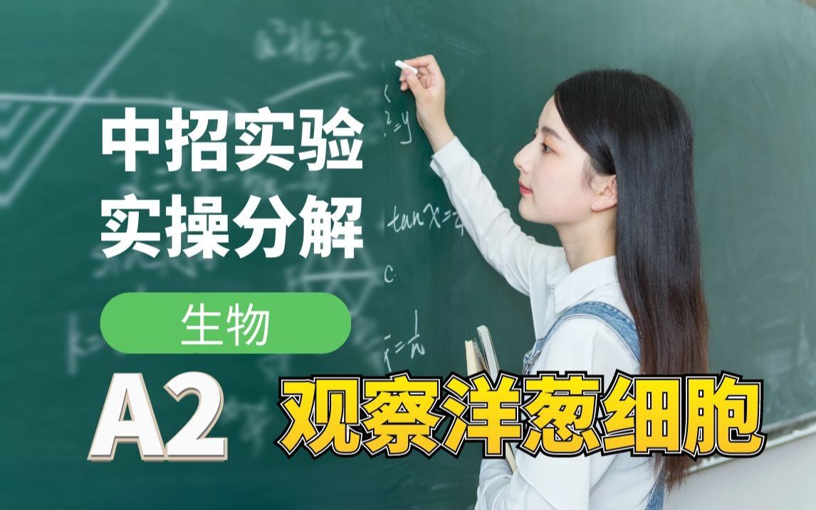 中招生物A2用显微镜观察洋葱鳞片叶表皮细胞哔哩哔哩bilibili