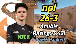 下载视频: 零封对手！npl (26-3) rt:3.42 (Anubis) | FACEIT天梯 | 2024.04.29 | CS2 POV/demo