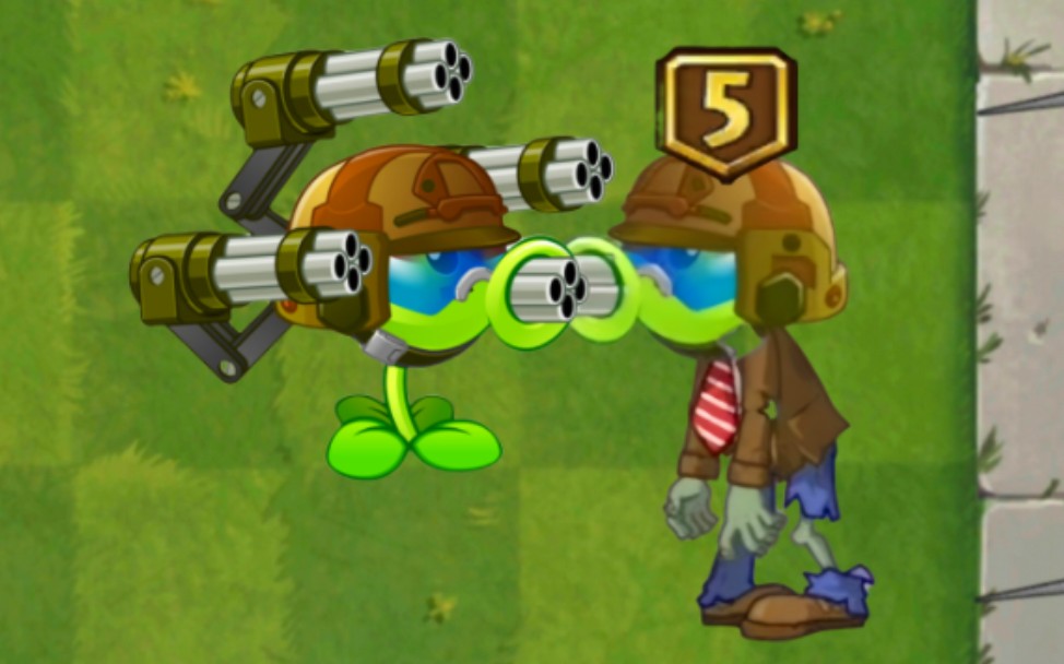 pvz2机枪射手vs超级机枪射手