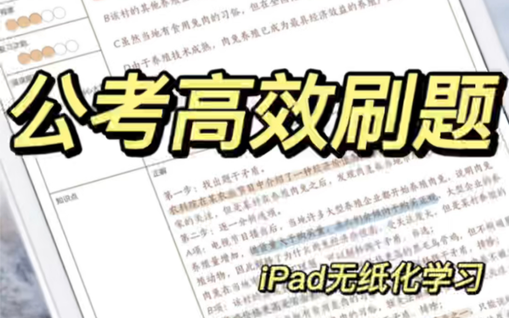 用iPad刷题爽爆了!这样做公考行测逆袭!国考省考公务员/无纸化学习/notability/电子手帐哔哩哔哩bilibili