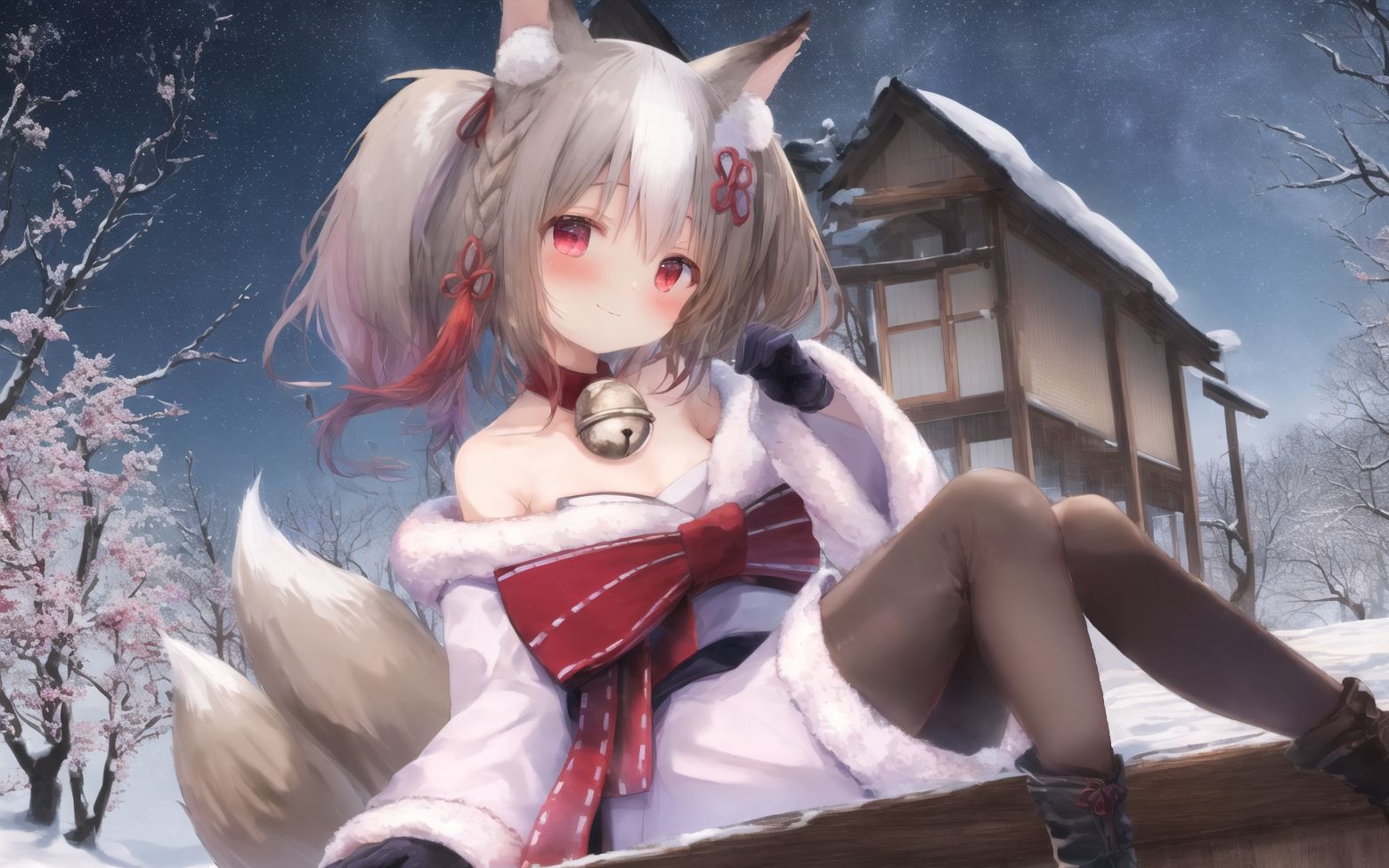 【ai绘画/影之诗】雪华陪你走过的春夏秋冬