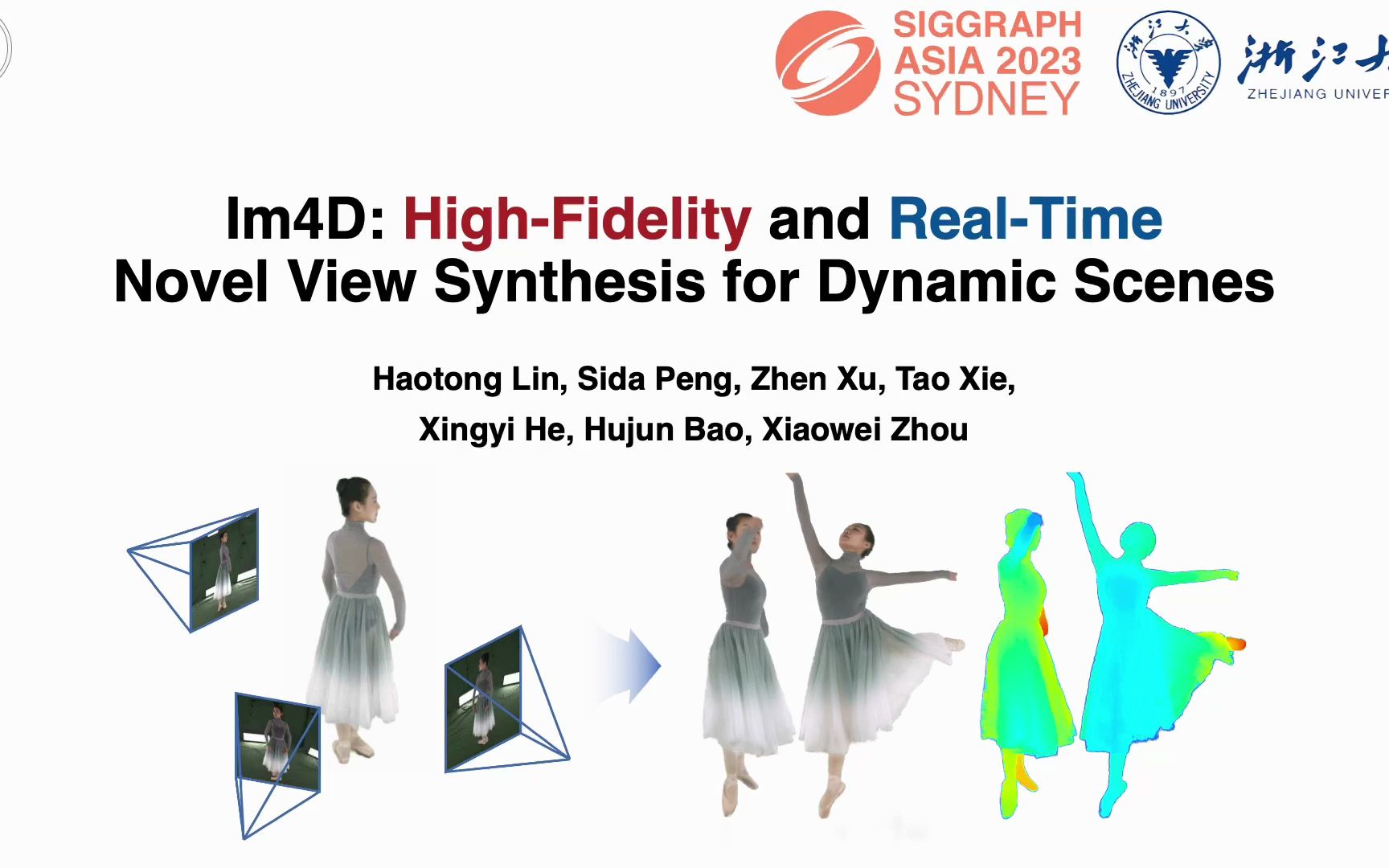 SigA 2023 | HighFidelity and RealTime Novel View Synthesis for Dynamic Scenes哔哩哔哩bilibili