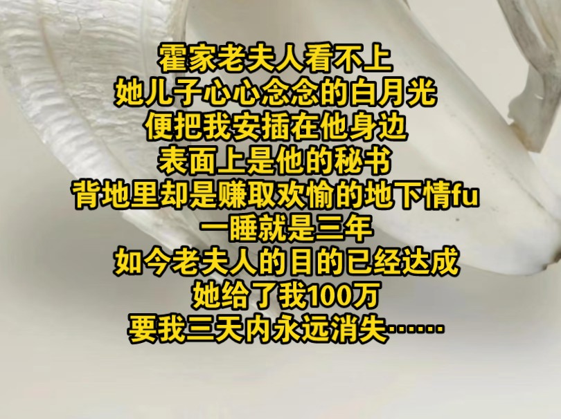 霍家老夫人看不上她儿子心心念念的白月光,便把我安插在他身边,表面上是他的秘书背地里却是赚取欢愉的地下情fu哔哩哔哩bilibili