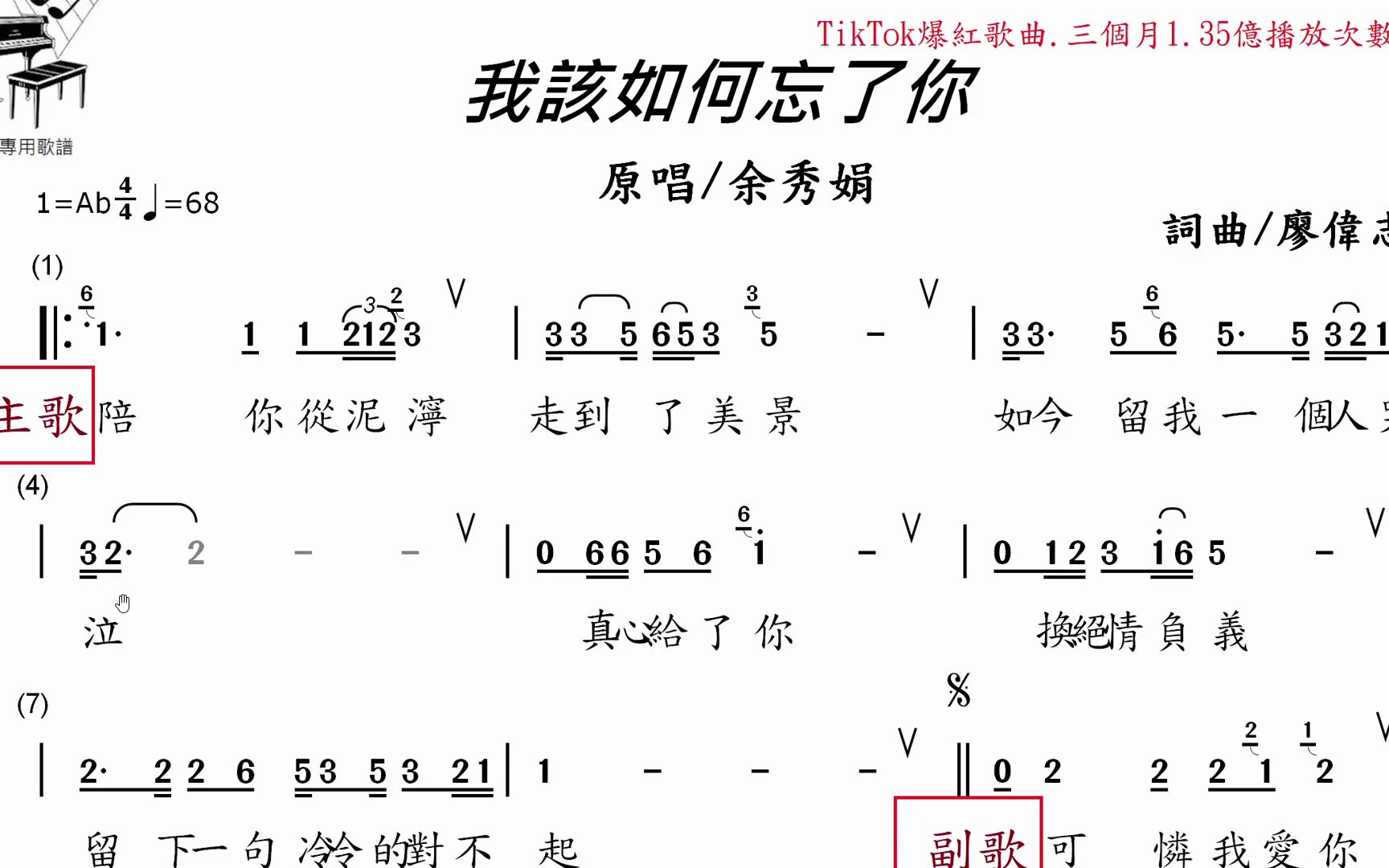 【月云爱唱歌 】我该如何忘了你