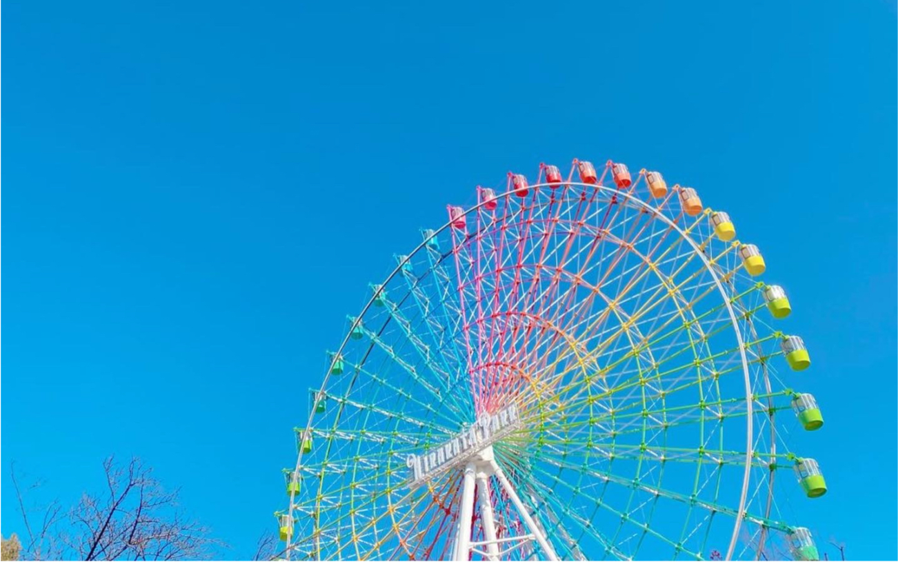 乘坐彩虹摩天轮居然真的看到了彩虹ʕ•ᴥ•ʔ