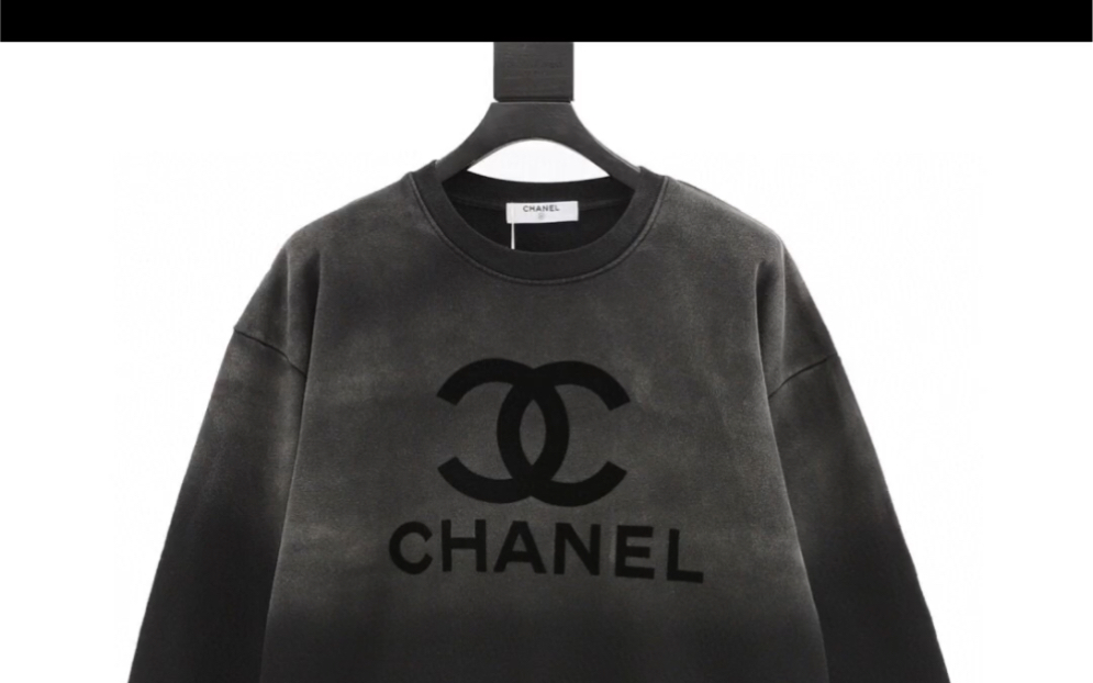 说一下高仿chanel香奈儿渐变水洗植绒logo圆领卫衣