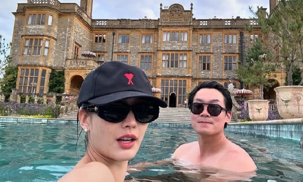 泰国视后道妹taew natapohn与未婚夫富商pranai甜蜜欧洲旅游中