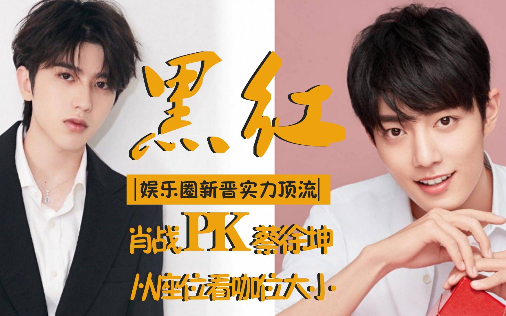 【肖战蔡徐坤】黑红娱乐圈新晋实力顶流,肖战pk蔡徐坤,从座位看咖位