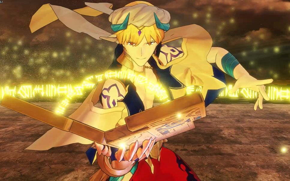 【fgo街机】caster吉尔伽美什 c闪 兽尼禄遭遇战实战动作 宝具_fgo