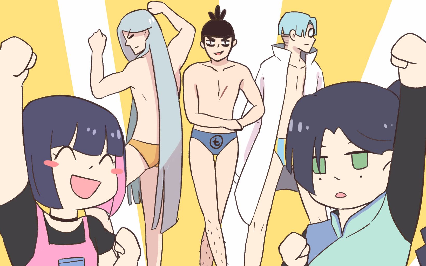 【刺客伍六七】【手书】男人们的狂欢节——内裤秀!