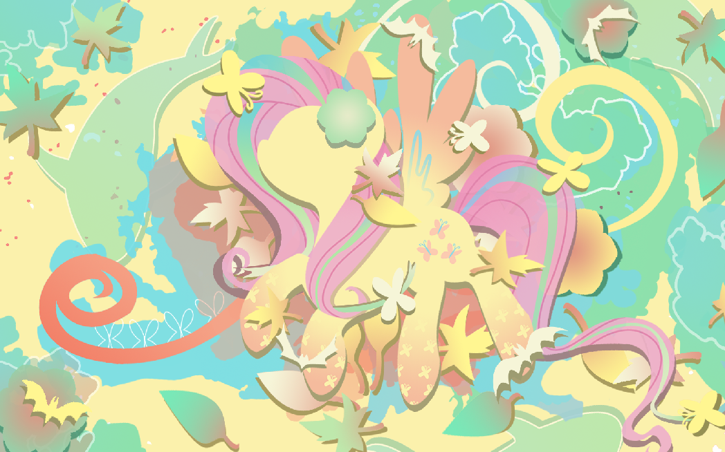 【4K】小蝶（Fluttershy）-碧林之下/幻想之海  动态壁纸