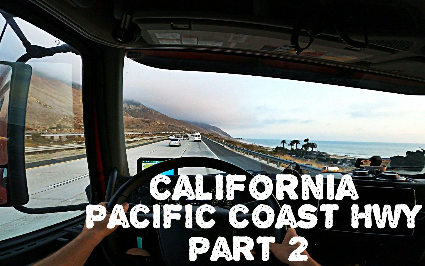 [图]Amazing drive on the ocean shore, California US 101. POV.