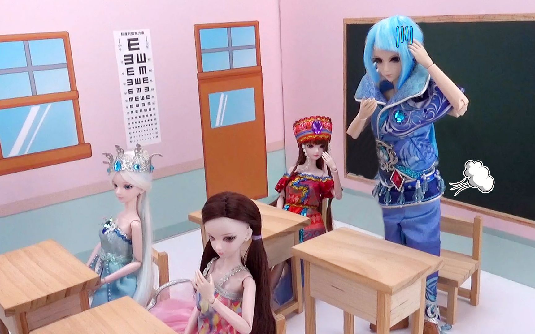 叶罗丽魔法学校 老师一提问水王子就放臭屁,真搞笑