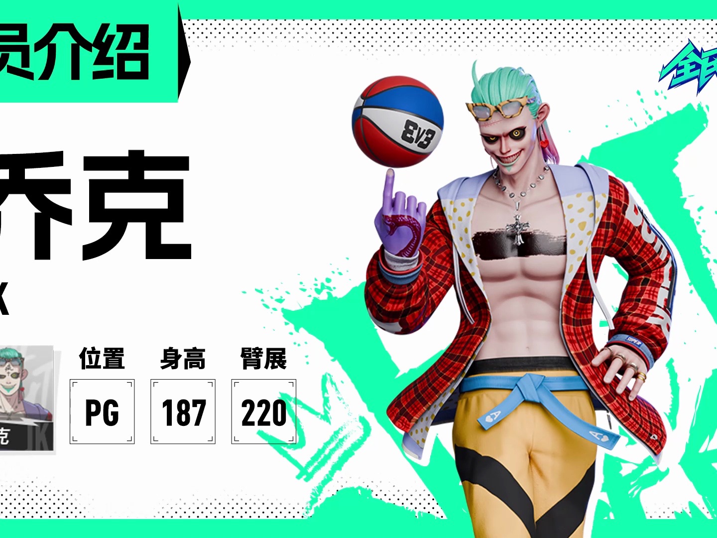 【全民街篮】球员档案——乔克