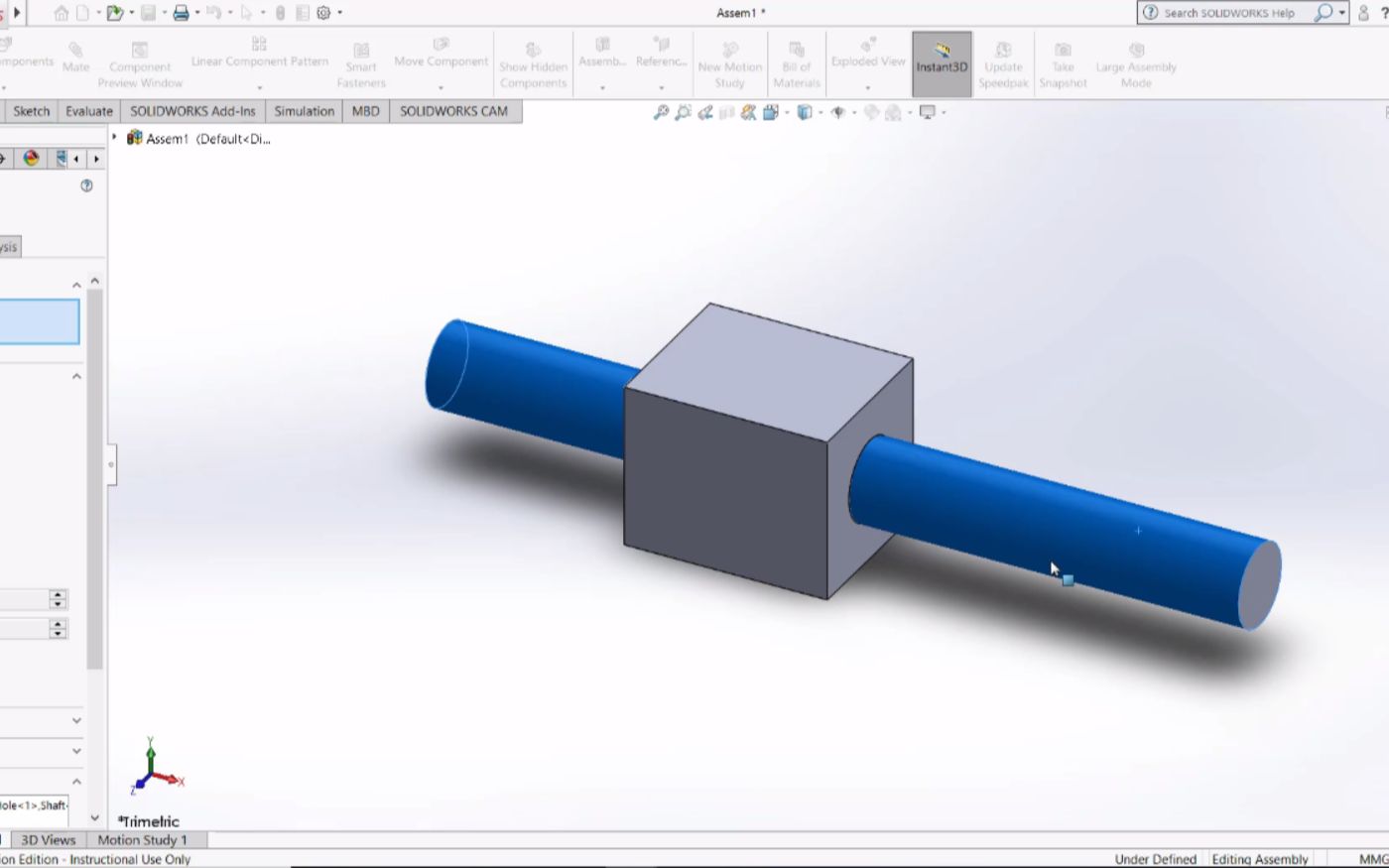 L1:孔轴配合范例 | SolidWorks英文教学 | 新手入门 | 建模 | 装配 | 制图哔哩哔哩bilibili