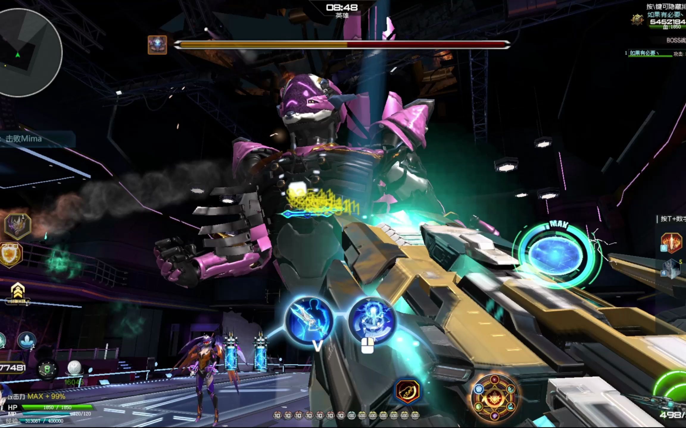 【逆战】六核天帝陨星超强射速输出单挑新图boss一次不死,古堡惊魂!