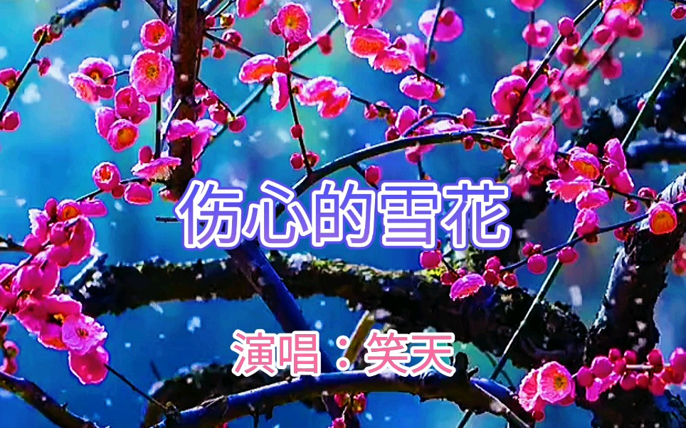 [图]笑天演唱的歌曲《伤心的雪花》，深情感人，让你心醉。