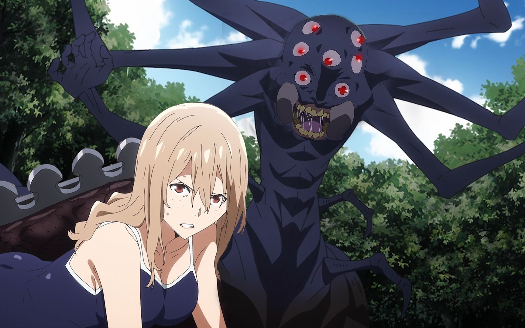 动漫:黑暗森林里出现了千足蜈蚣怪物,女主再次陷入危