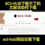 Download Video: SCIHUB下载不了的英文文献，该如何下载？