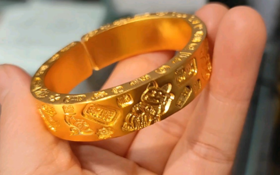 168克的吉言金手镯,很惊艳