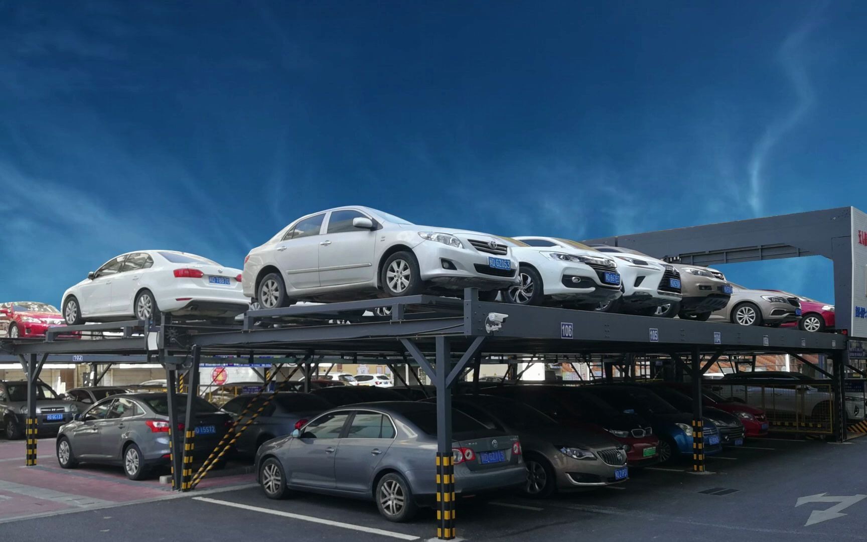 泊库二层机械立体智能收费无人值守停车库宣传片