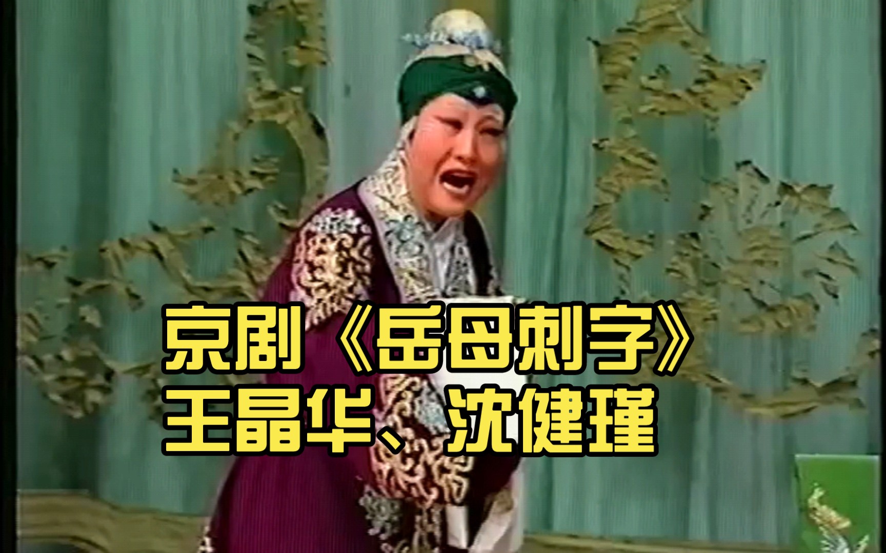 京剧《岳母刺字》王晶华,沈健瑾