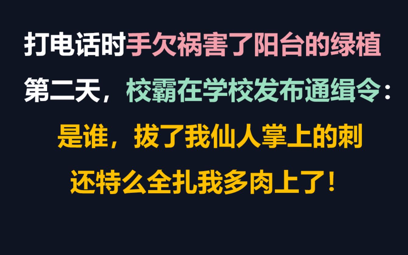 爆笑校园文,校霸其实蓄谋已久,甜死啦哔哩哔哩bilibili