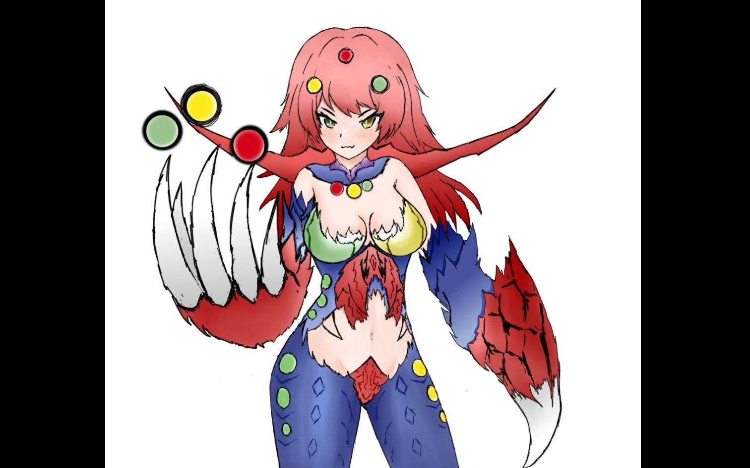 【绘画过程】怪兽娘 信号超兽 希格纳林