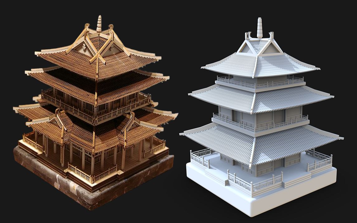 3dmax古风建筑模型制作,如何正确把握场景模型比例问题