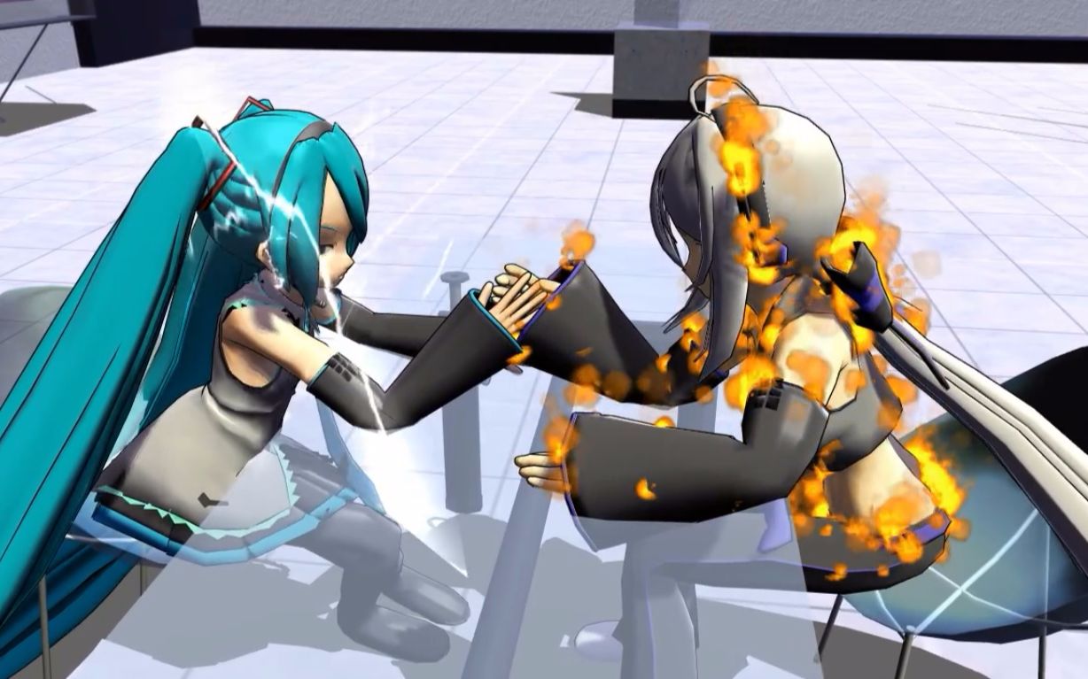 【剧情向?】掰手腕之miku与haku的替身对决