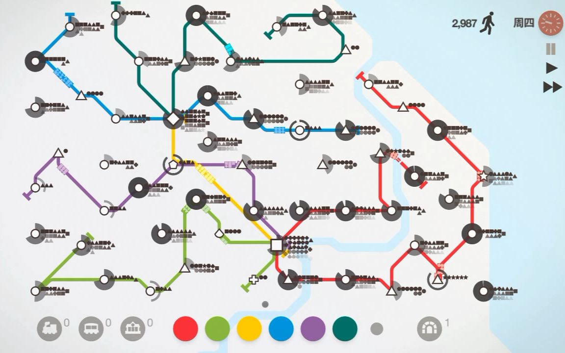 [某a][高分挑战]mini metro 上海 2990分 正常模式