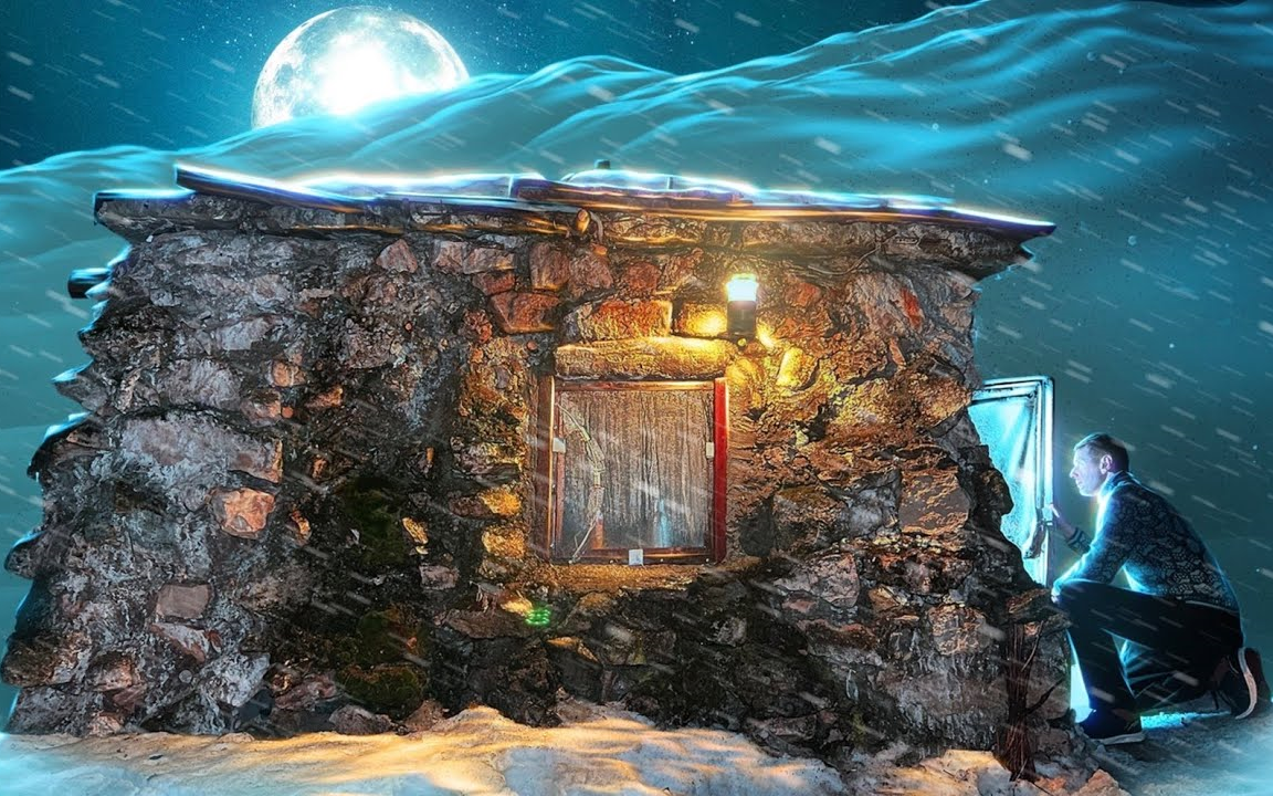 4k「alex wild」寒冷的冬日在石头小庇护所过夜