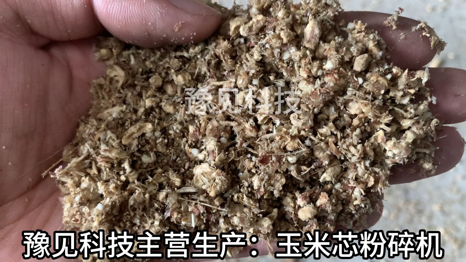 浸湿后的玉米芯怎样粉碎成颗粒用于饲料加工