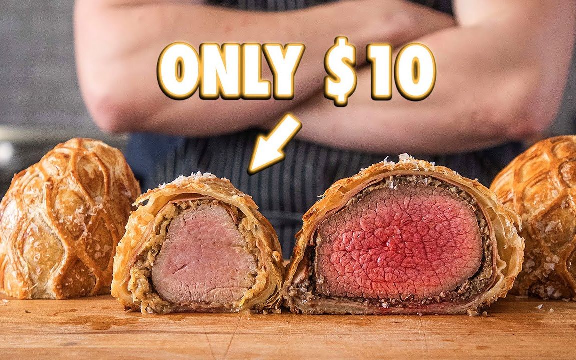 只要十刀就能拥有的惠灵顿牛排joshuaweissman