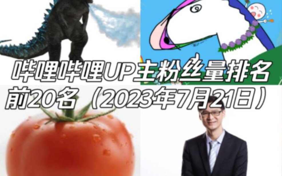 B站粉丝量最高的UP主有哪些?UP主粉丝量排名前20名(2023年7月21日)全收录哔哩哔哩bilibili