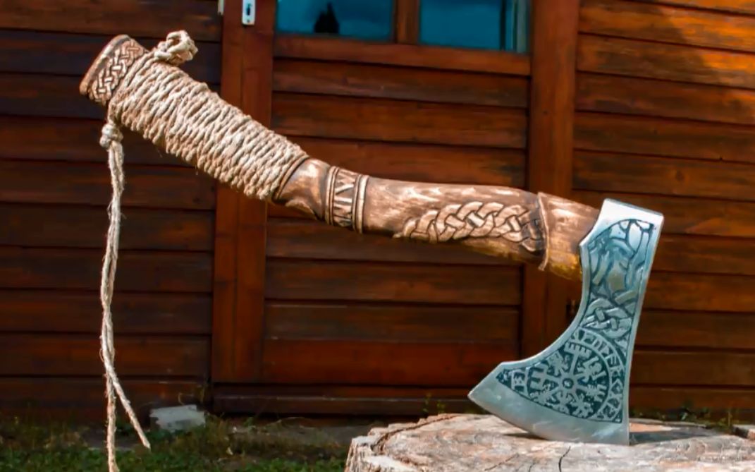 维京战斧改造记,普通斧头"换头术",太惊艳了!