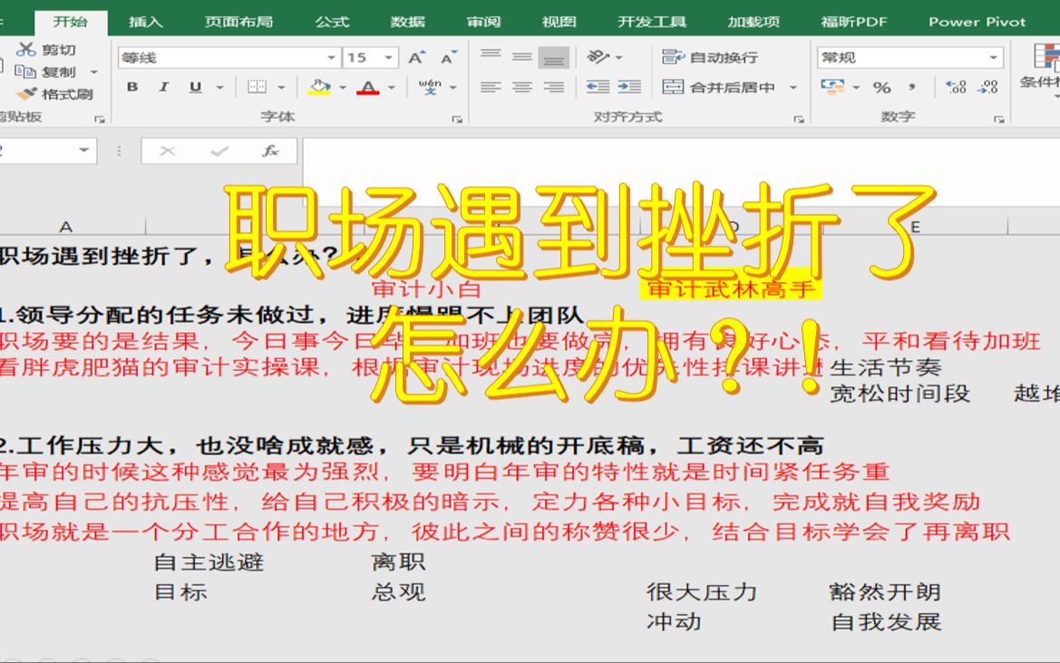 会计师事务所审计新手,底稿不会做,遇到挫折怎么办?哔哩哔哩bilibili