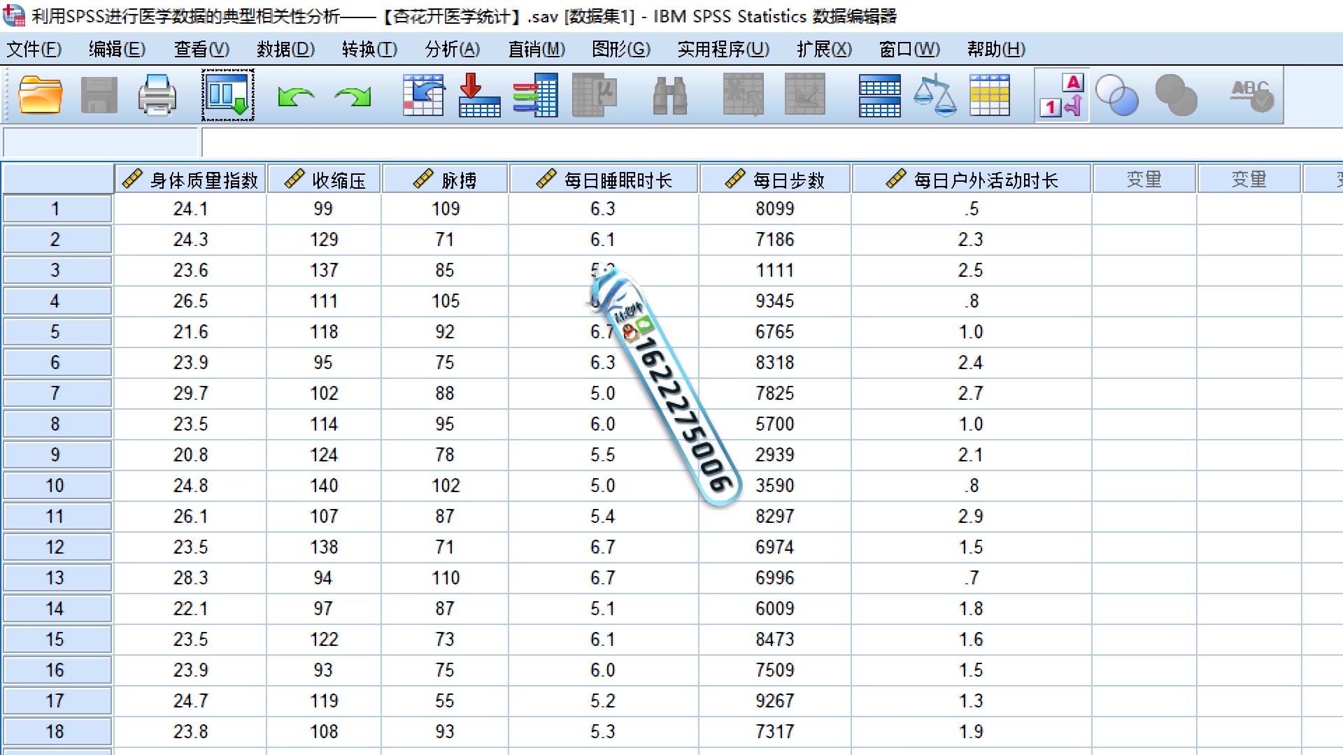 [图]医学统计SPSS典型相关性分析详细操作——【杏花开医学统计】