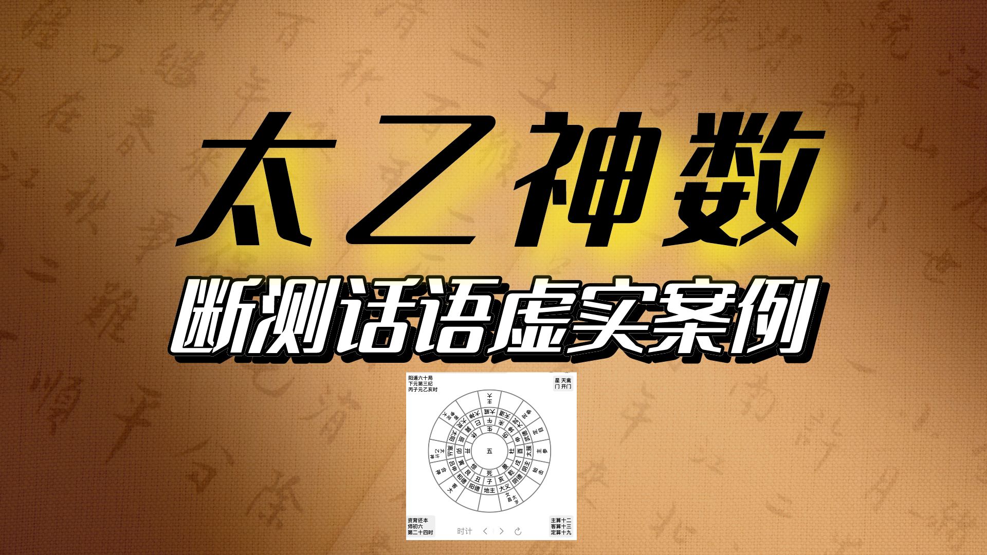 【太乙神数】断测对方话语虚实案例,干货分享,古代太乙奇门六壬三式之首哔哩哔哩bilibili