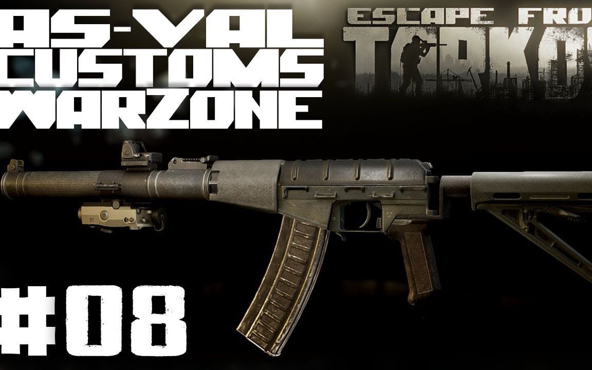 饼干逃离塔科夫手拿asval独闯custom海关fullgameplay任务篇