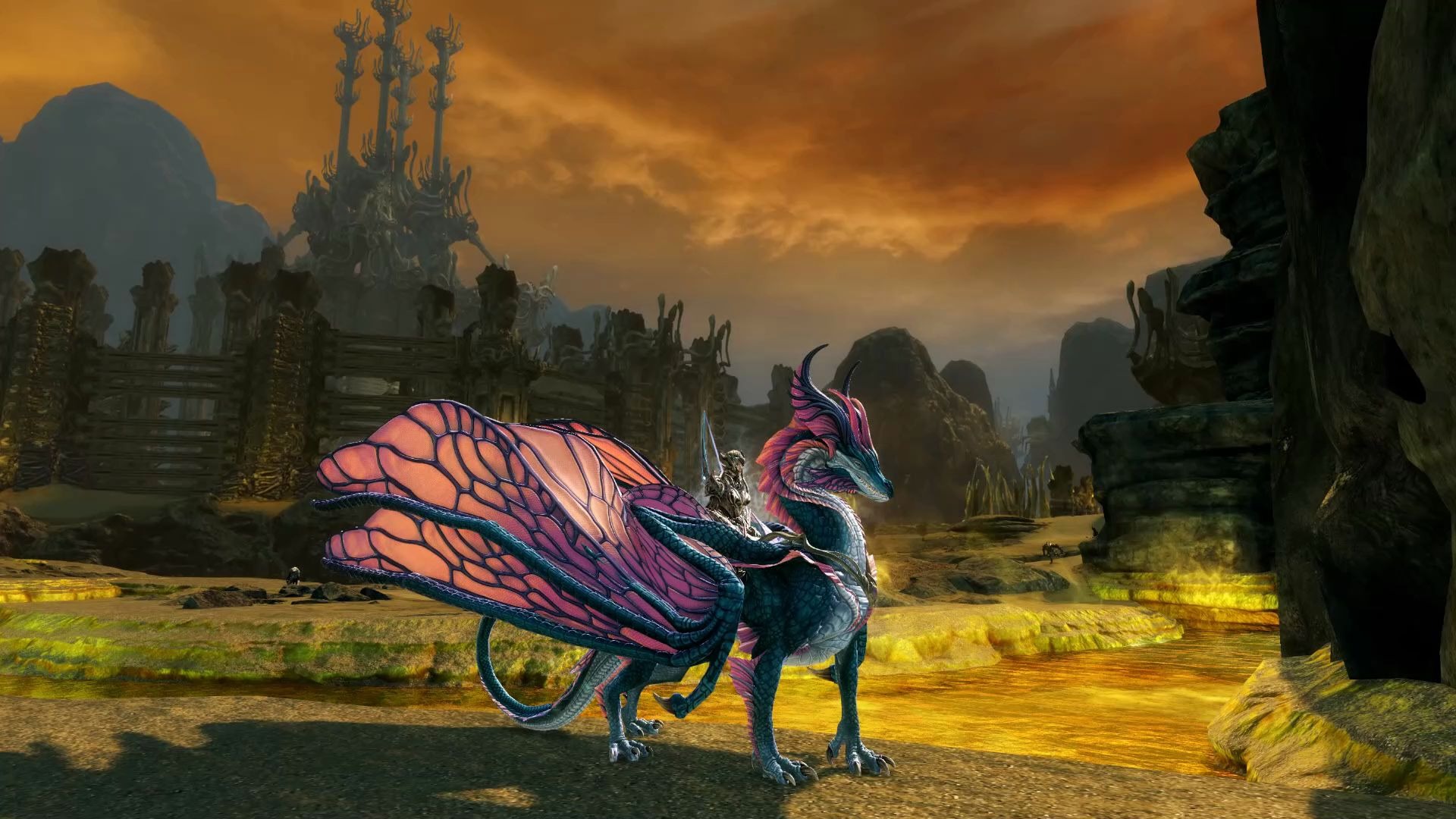 激战2我的坐骑怪兽跳跳兔磷光龙狮王狮鹫哈士奇