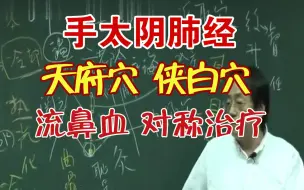 下载视频: 倪海厦：天府穴侠白穴 流鼻血 对称治疗 加强效果 针灸手太阴肺经基础知识