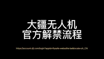 大疆无人机解禁申请