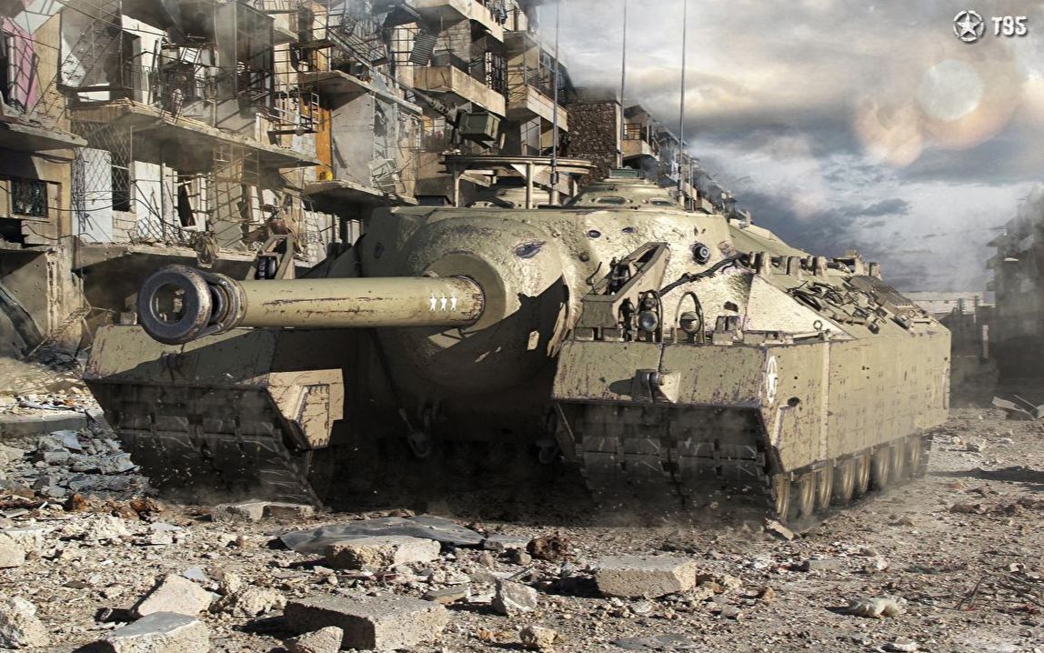 坦克世界当憨批up开上了t95
