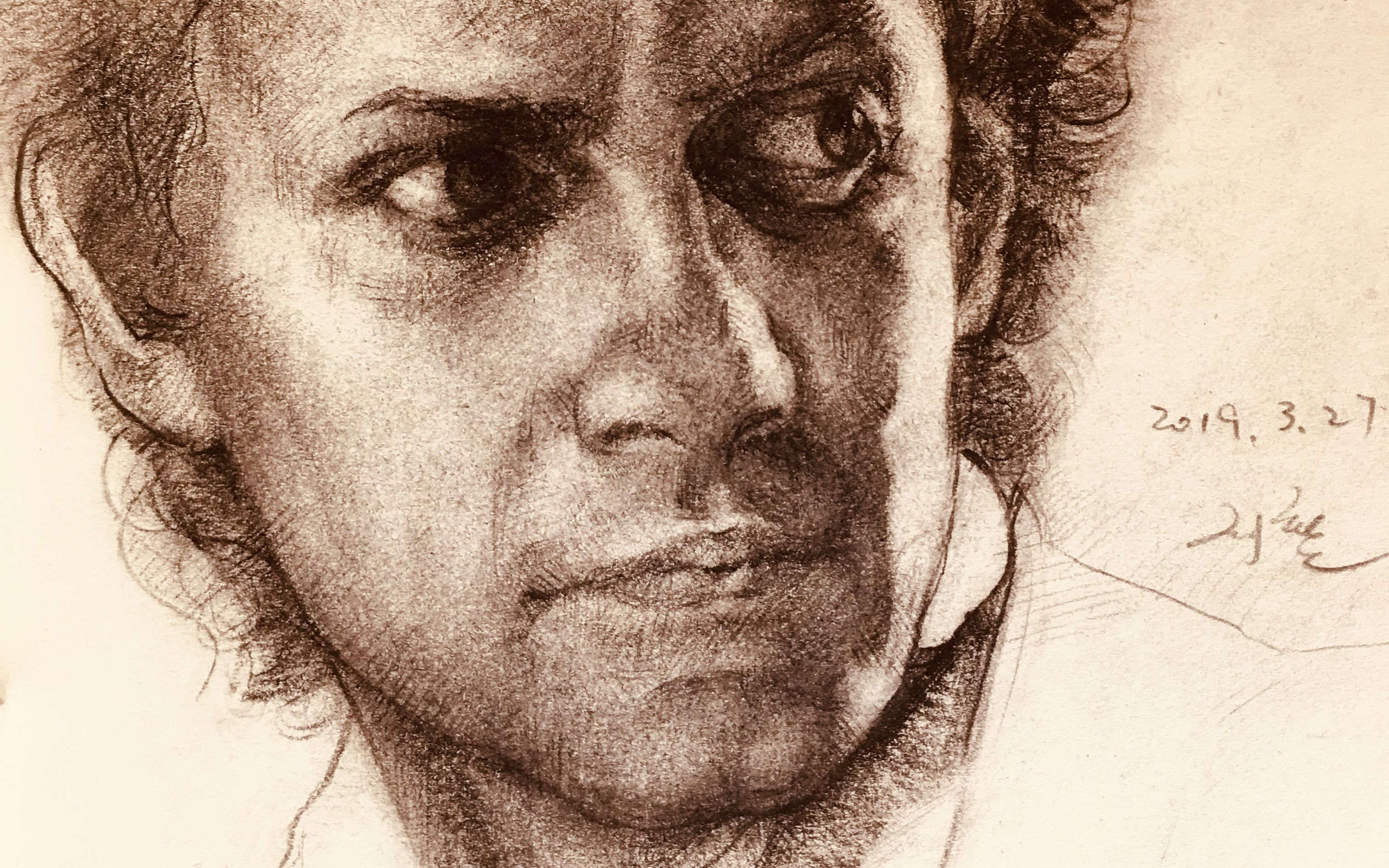 分析大师素描肖像_17_起稿不严谨,老叔报复你