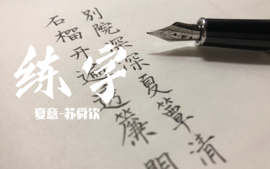 【练字】别院深深夏簟清,石榴开遍透帘明.哔哩哔哩bilibili