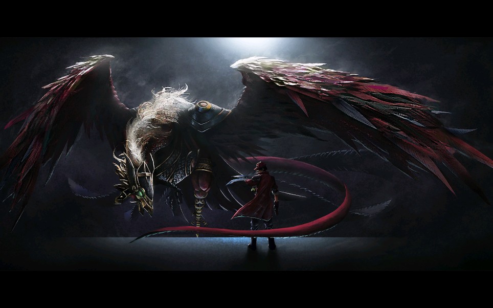 《游戏王》炎王神兽61大鹏不死鸟 私人稿件绘制过程