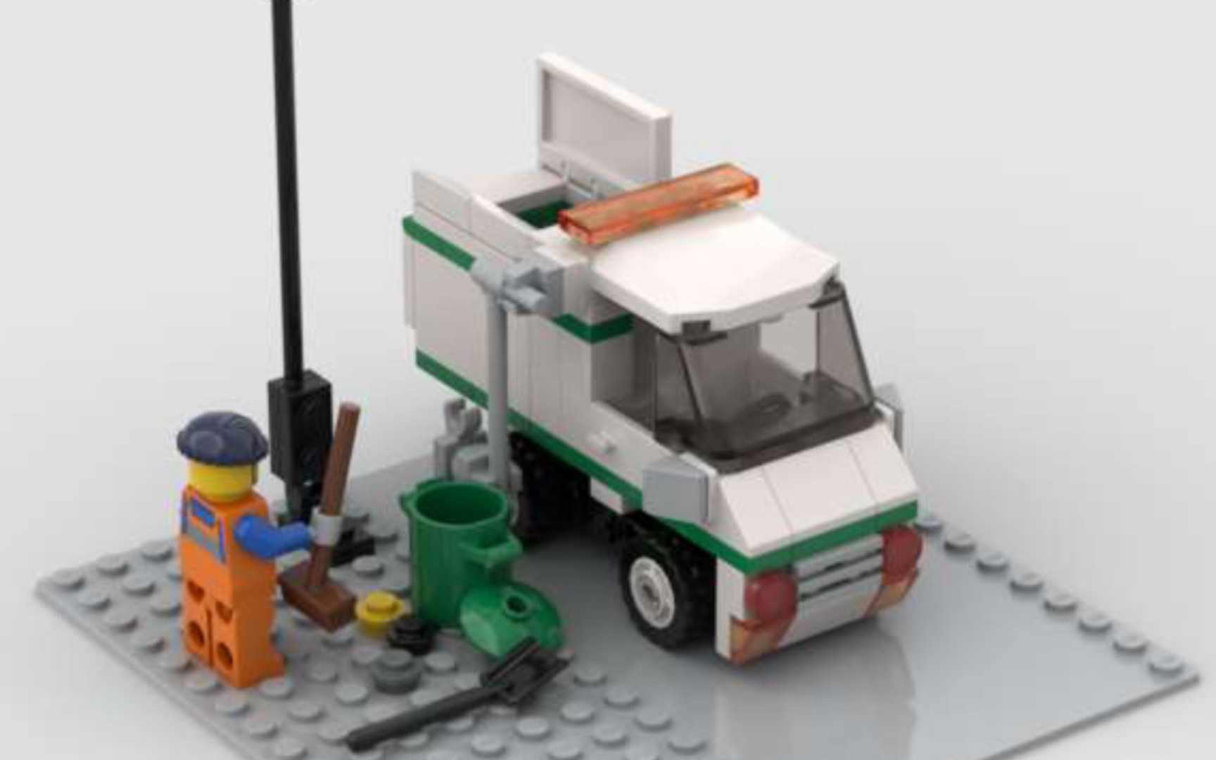 乐高moc小型垃圾车