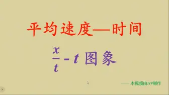 Download Video: 【高中物理】平均速度与时间关系图象