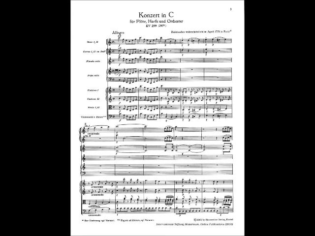 [图]莫扎特C，K.长笛和竖琴协奏曲299 _完整_Mozart - Flute and Harp Concerto in C, K. 299 _complete_